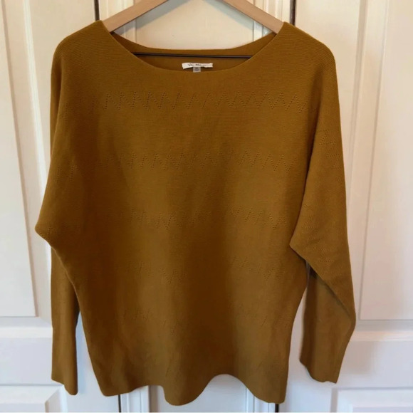 Vila Milano Sweaters - Vila Milano Women’s Yellow/Gold Wool Blend Ribbed Sweater Size XL